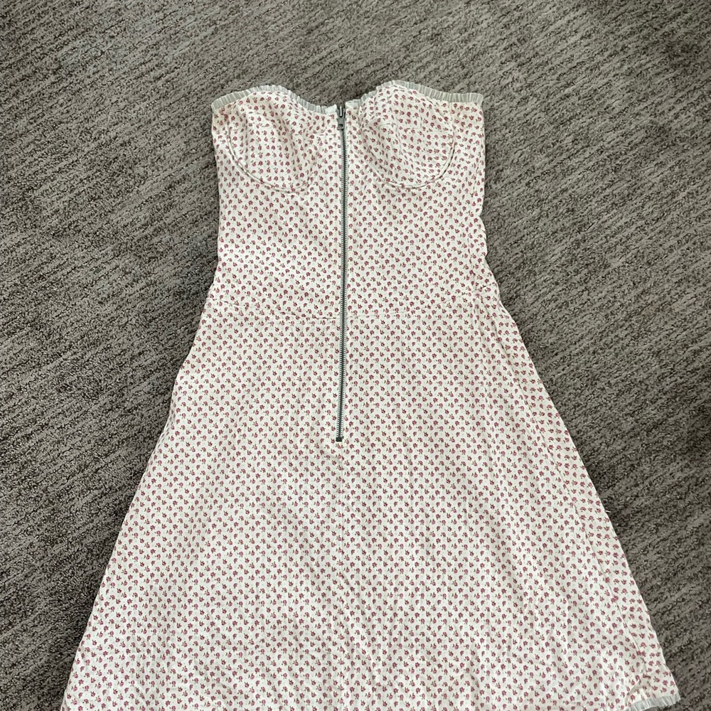 Betsey Johnson Cream Strapless A-line Cocktail Dress